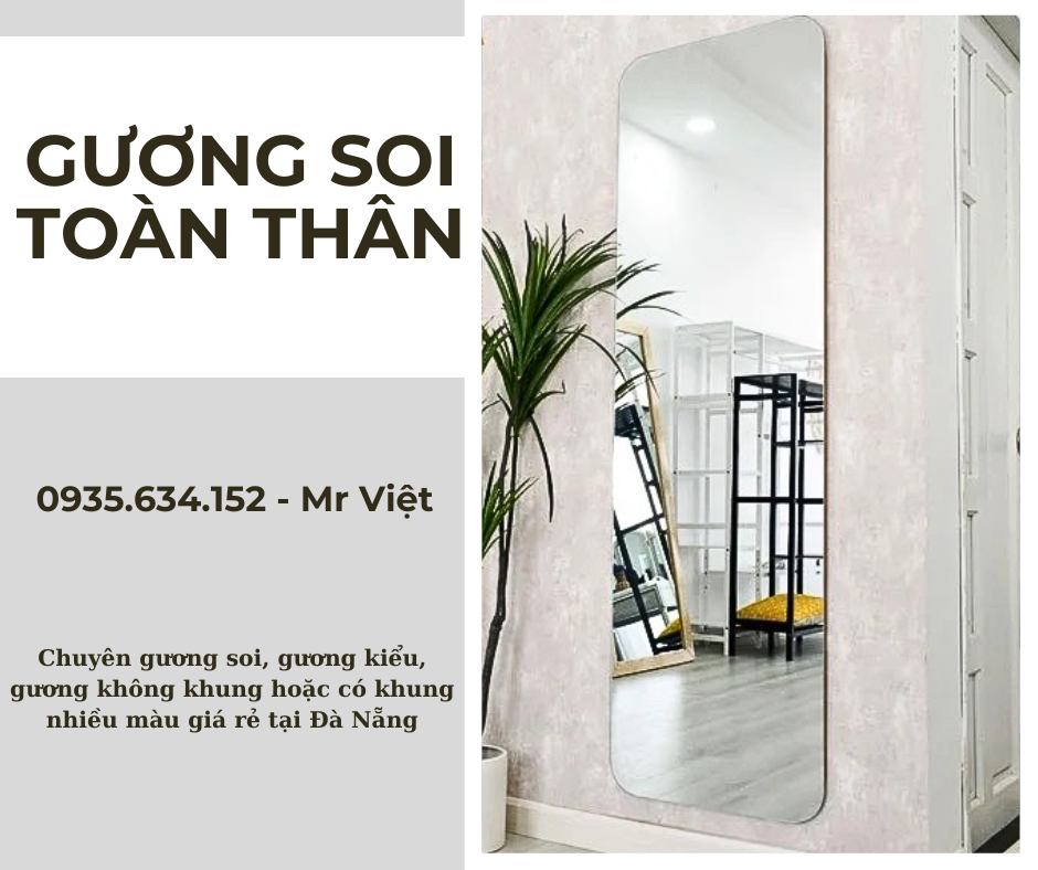 Gương soi toàn thân shop quần áo tại Đà Nẵng