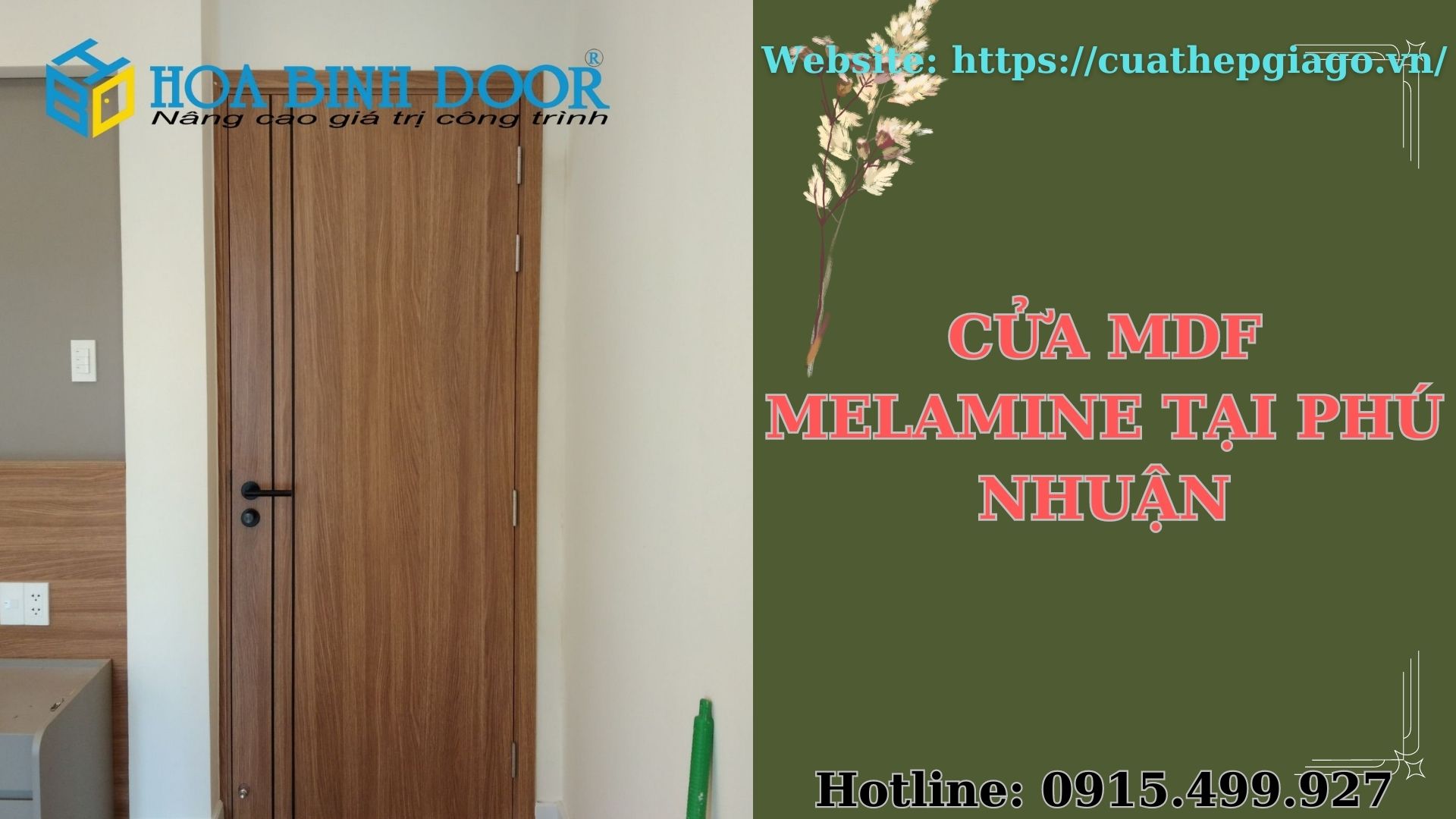 Cửa MDF Melamine tại Phú Nhuận - Cửa gỗ cao cấp