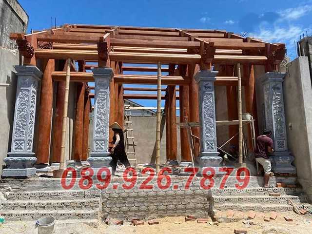 Cột đá đẹp - Mẫu cột lăng mộ bằng đá đẹp bán trà vinh - Cột chùa đá