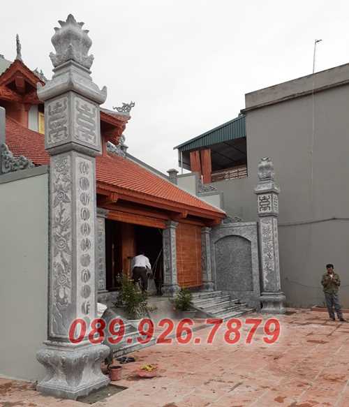 Cột đá dẹp - Mẫu cột lăng mộ bằng đá đẹp bán bà rịa - Cột đá chùa nhà