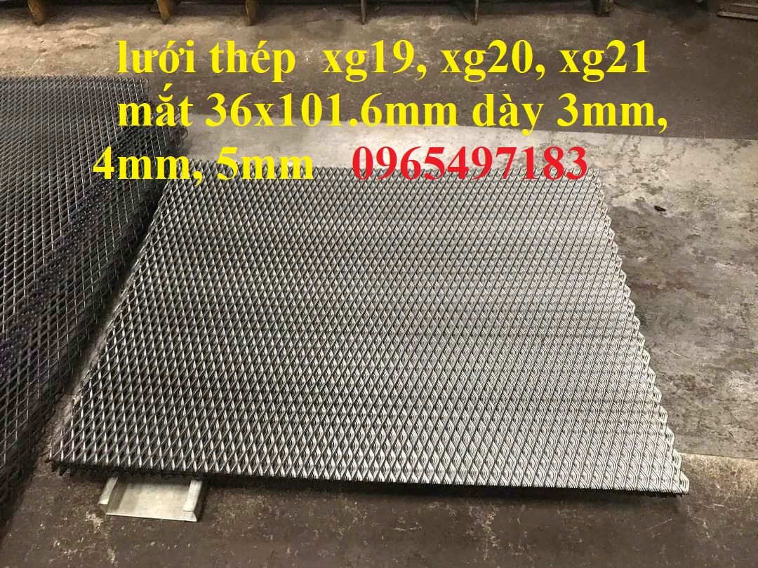 Lưới thép XG19 dày 3mm mắt 36x101, lưới hình thoi, lưới mắt cáo