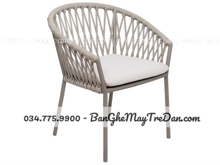 Ghế ngoài trời đan dây dù - Bàn ghế mây tre đan