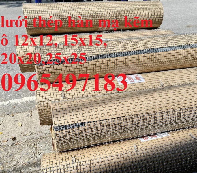 Lưới thép hàn mạ kẽm dây 1 ly ô 12x12 khổ 1m, 1.2m