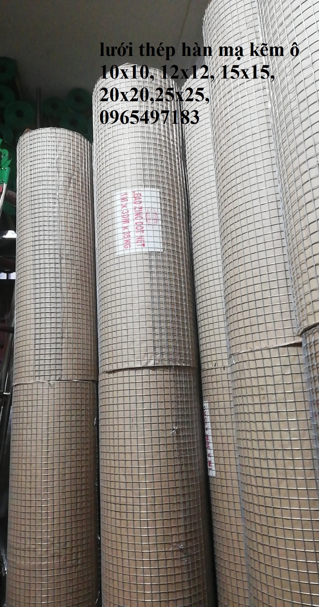 Lưới thép hàn mạ kẽm dây 1 ly ô 12x12 khổ 1m, 1.2m