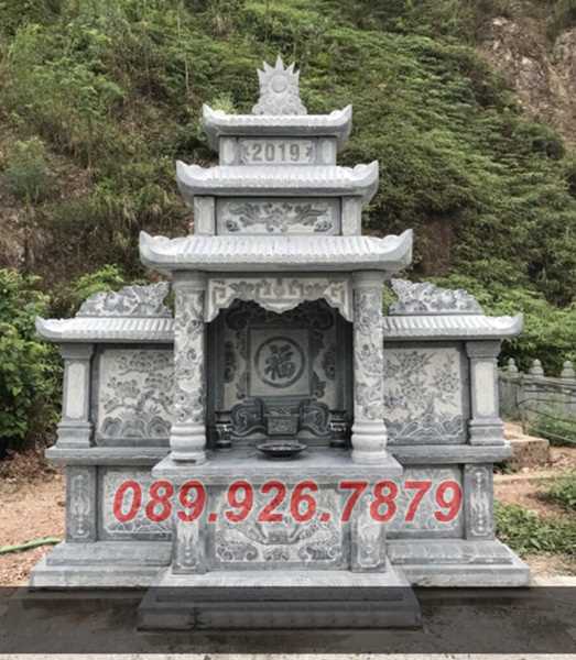 Mẫu lăng thờ bằng đá đẹp bán Vũng Tàu - Kỷ dài củng thờ đá gia tộc