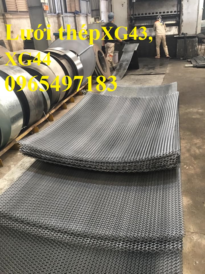 lưới hình thoi  XG43 dày 3mm mắt 22x50.8, lưới kéo giãn 43
