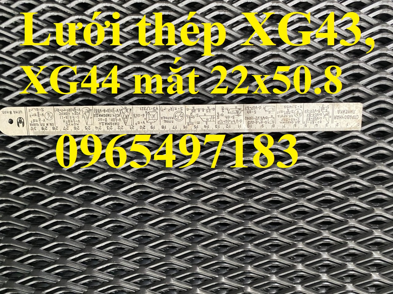 lưới hình thoi  XG43 dày 3mm mắt 22x50.8, lưới kéo giãn 43
