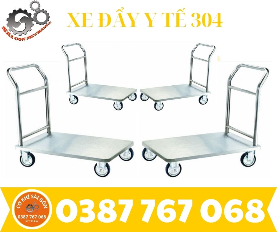 Xe đẩy y tế 2 tầng