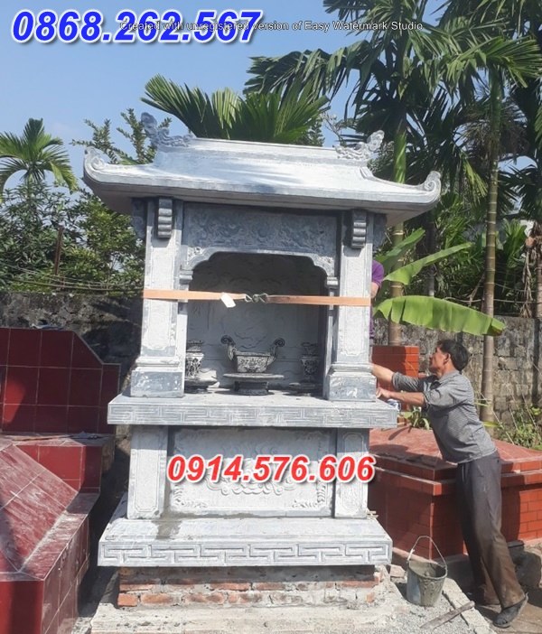 mẫu 46 lăng mộ đá một mái bán bình phước tự nhiên nguyên khối