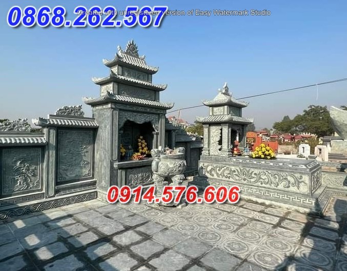 mẫu 46 lăng mộ đá một mái bán bình phước tự nhiên nguyên khối