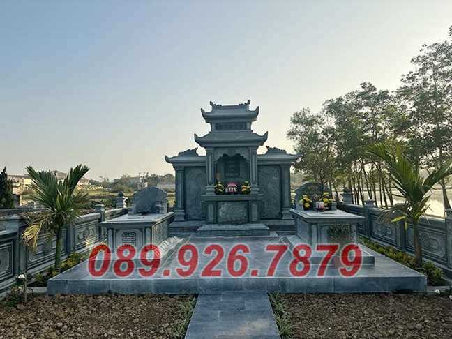 Mẫu lăng mộ dòng họ bằng đá xanh bán Ninh Thuận - Lăng mộ địa táng