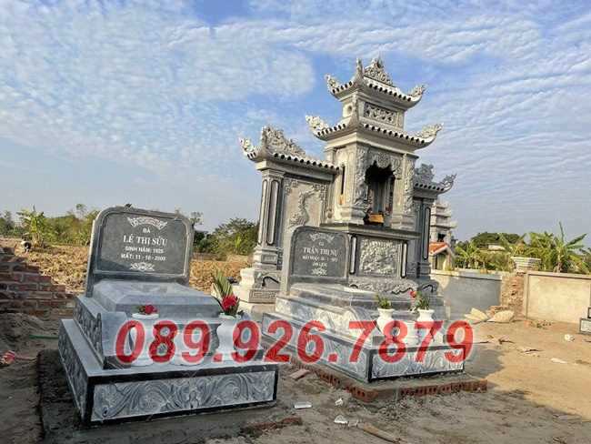 Mẫu lăng mộ dòng họ bằng đá xanh bán Ninh Thuận - Lăng mộ địa táng
