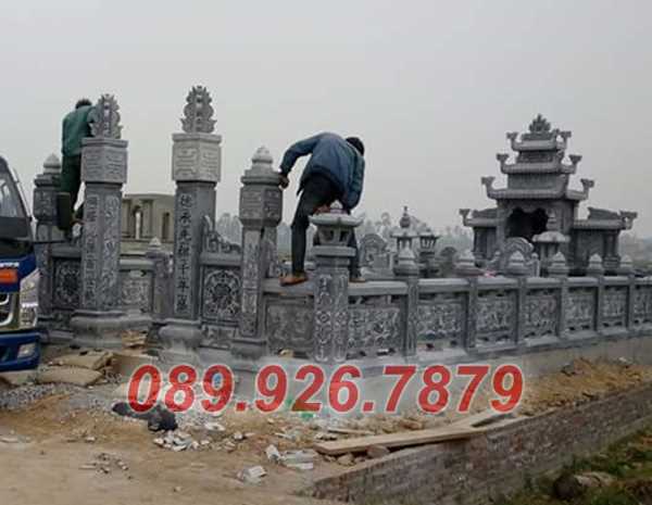 Lăng mộ ông bà - Mẫu lăng mộ gia tộc bằng đá xanh bán Phú Yên