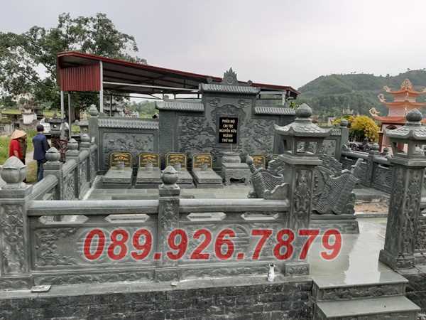 Mẫu lăng mộ gia tộc ông bà bằng đá xanh bán Khánh Hòa - Tư vấn xây lăn