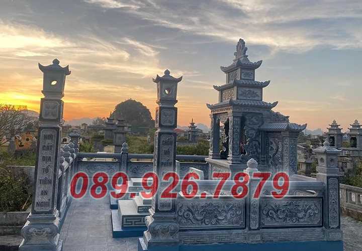 Mẫu lăng mộ gia tộc bằng đá xanh bán Bình Dương - Cơ sở xây lăng mộ
