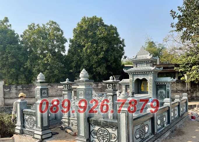Mẫu lăng mộ gia tộc bằng đá xanh bán Bình Dương - Cơ sở xây lăng mộ