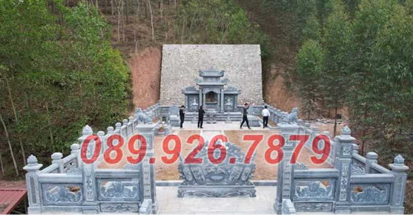 Mẫu lăng mộ dòng họ bằng đá xanh bán Bình Phước-  Tư vấn xây lăng mộ