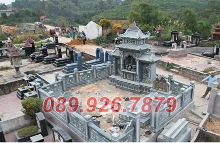 Mẫu lăng mộ dòng họ bằng đá xanh bán Bình Phước-  Tư vấn xây lăng mộ