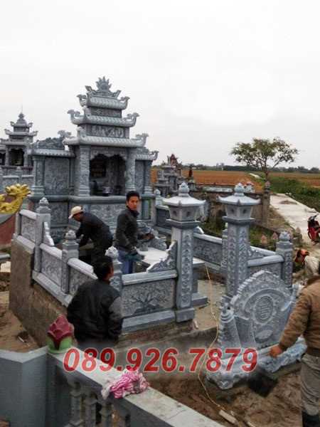 Mẫu lăng mộ dòng họ bằng đá xanh bán Bến Tre - Tư vấn xây lăng mộ đá
