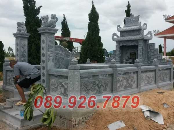 Mẫu lăng mộ dòng họ bằng đá xanh bán Bến Tre - Tư vấn xây lăng mộ đá