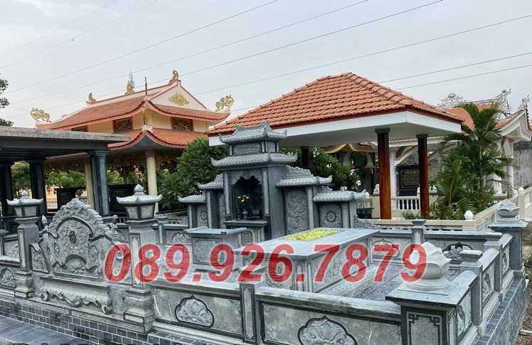 Mẫu lăng mộ dòng họ bằng đá xanh đẹp bán Tây Ninh - Cơ sở xây lăng mộ