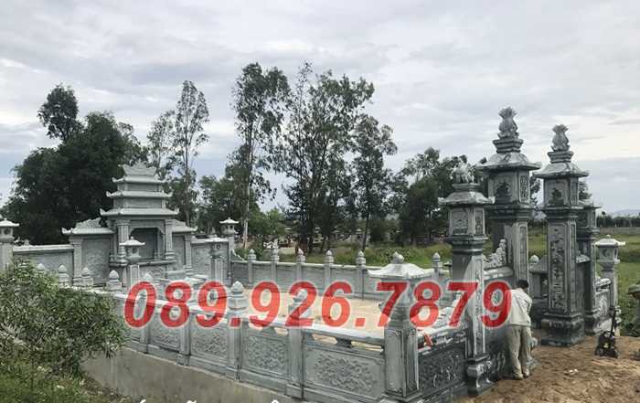 Mẫu lăng mộ dòng họ bằng đá xanh đẹp bán Tây Ninh - Cơ sở xây lăng mộ