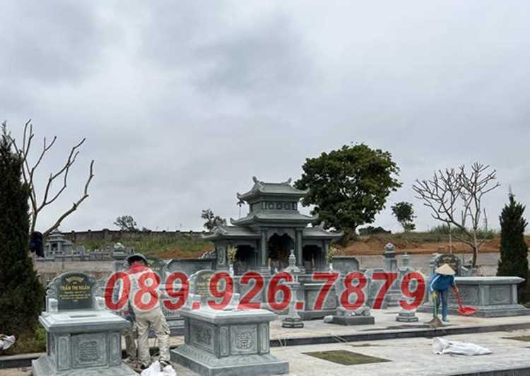 Mẫu lăng mộ dòng họ bằng đá xanh đẹp bán Tây Ninh - Cơ sở xây lăng mộ
