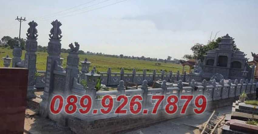 Mẫu lăng mộ dòng họ bằng đá xanh bán Ninh Thuận - Lăng mộ địa táng