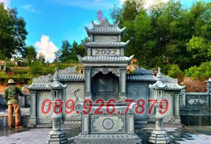 Lăng mộ gia tộc bằng đá xanh bán Cần Thơ - Địa chỉ xây lăng mộ đá đẹp