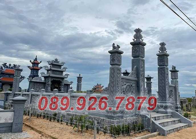 Lăng mộ gia tộc bằng đá xanh bán Cần Thơ - Địa chỉ xây lăng mộ đá đẹp
