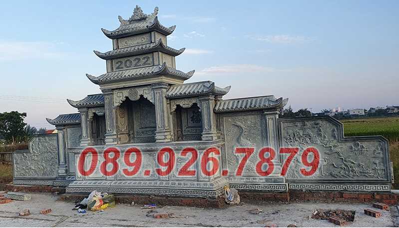 Mẫu lăng mộ dòng họ bằng đá xanh bán Cần Thơ - Tư vấn xây lăng mộ đá
