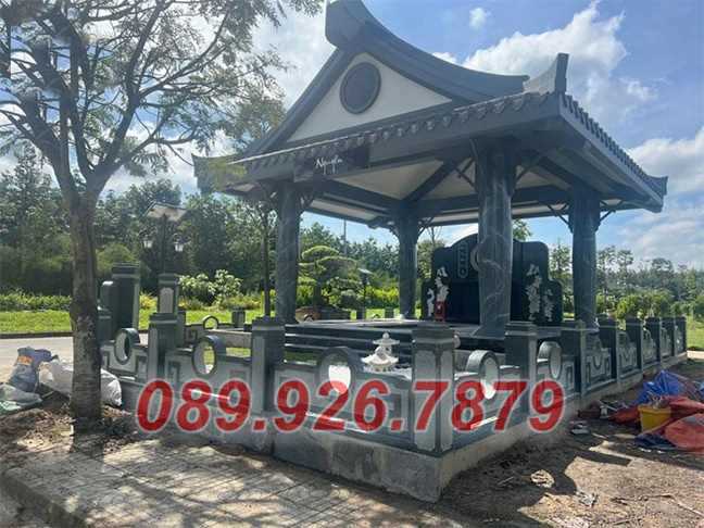 Mẫu lăng mộ gia tộc bằng đá xanh bán Cà Mau - cơ sở xây lăng mộ đá