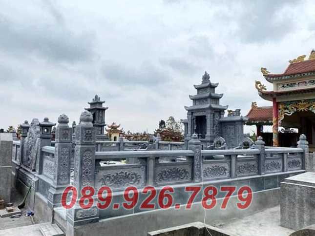 Lăng mộ đá cha mẹ  - Mẫu lăng mộ ông bà bằng đá xanh bán Khánh Hòa
