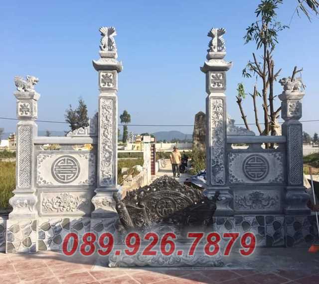 Lăng mộ đá cha mẹ  - Mẫu lăng mộ ông bà bằng đá xanh bán Khánh Hòa