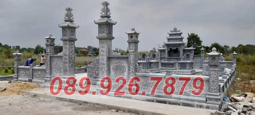 Lăng mộ đá cha mẹ  - Mẫu lăng mộ ông bà bằng đá xanh bán Khánh Hòa