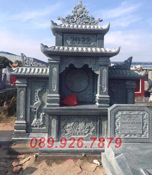 Mẫu lăng mộ dòng họ bằng đá xanh bán Đồng Tháp - Tư vấn xây lăng mộ