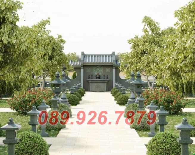 Mẫu lăng mộ gia tộc bằng đá xanh bán Bình Định - Lăng mộ hung táng