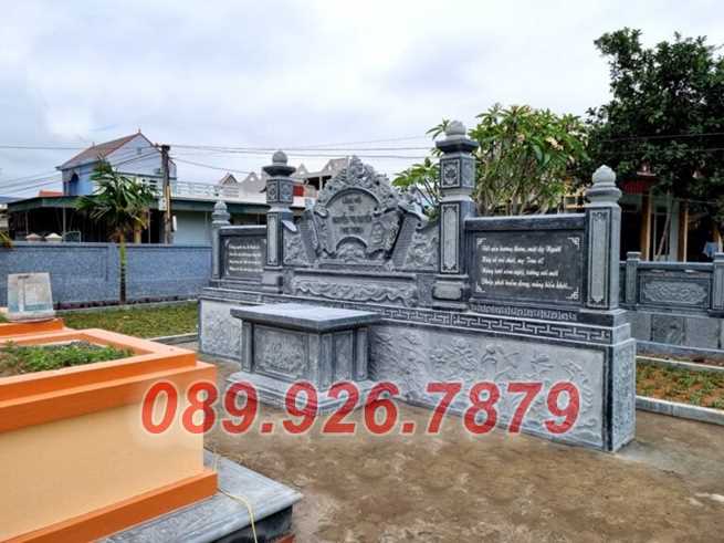 Mẫu lăng mộ gia tộc bằng đá xanh bán Quảng Ngãi - Lăng mộ đá hung táng
