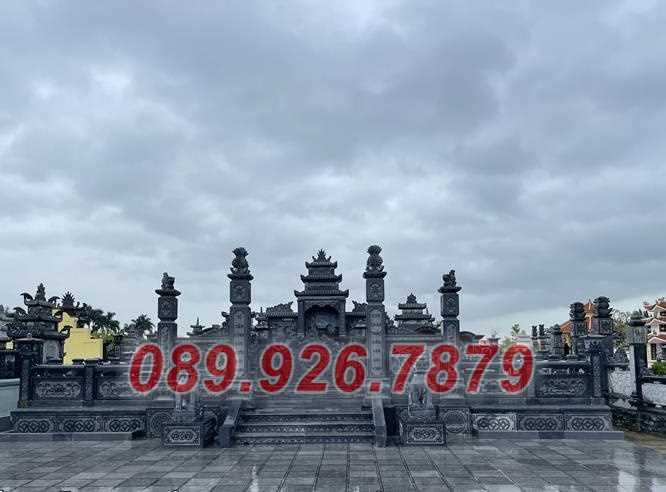 Mẫu lăng mộ dòng họ bằng đá xanh bán Bình Định - lăng mộ đá địa táng
