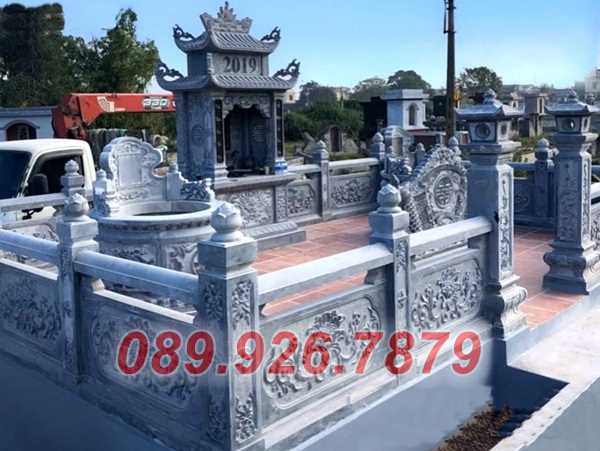 Lăng mộ gia đình - Mẫu lăng mộ cha mẹ bằng đá xanh bán Gia Lai