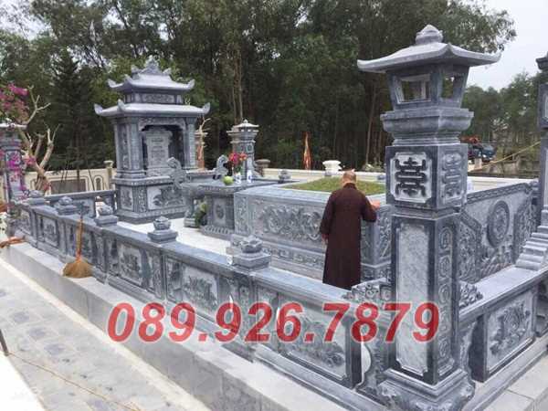 Lăng mộ gia đình - Mẫu lăng mộ cha mẹ bằng đá xanh bán Gia Lai
