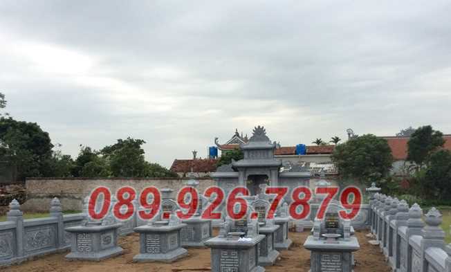 Lăng mộ gia đình - Mẫu lăng mộ cha mẹ bằng đá xanh bán Gia Lai