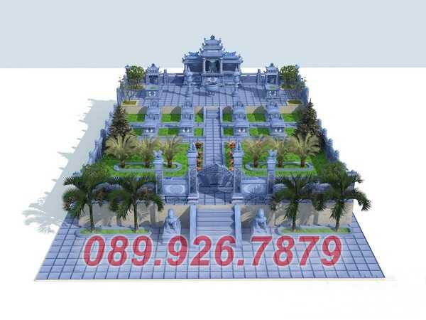 Lăng mộ gia đình - Mẫu lăng mộ cha mẹ bằng đá xanh bán Gia Lai