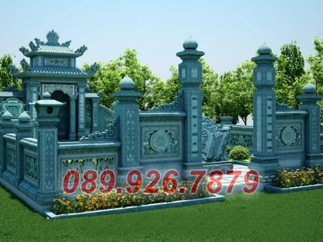 Mẫu lăng mộ dòng họ bằng đá xanh bán Quảng Ngãi - Lăng mộ đá địa táng