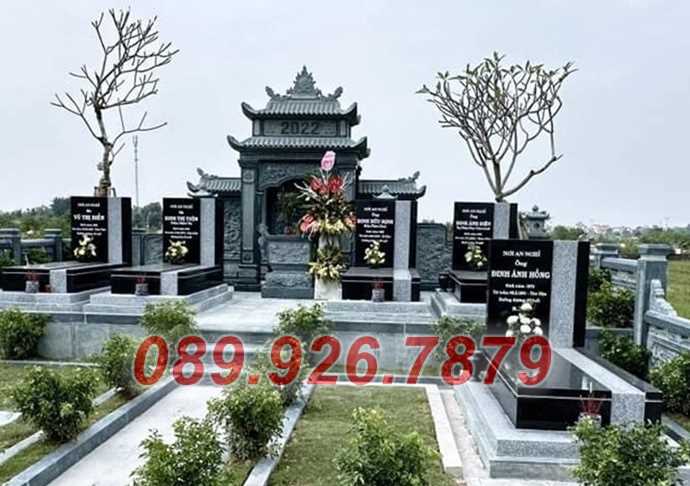 Mẫu lăng mộ dòng họ bằng đá xanh bán Quảng Ngãi - Lăng mộ đá địa táng