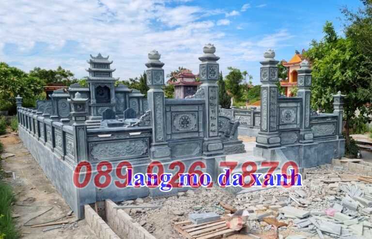 Mẫu lăng mộ dòng họ bằng đá xanh bán Quảng Ngãi - Lăng mộ đá địa táng