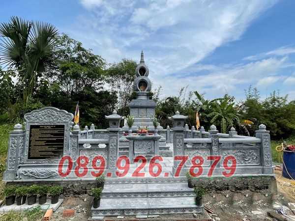 Mẫu lăng mộ dòng họ bằng đá xanh bán Quảng Ngãi - Lăng mộ đá địa táng