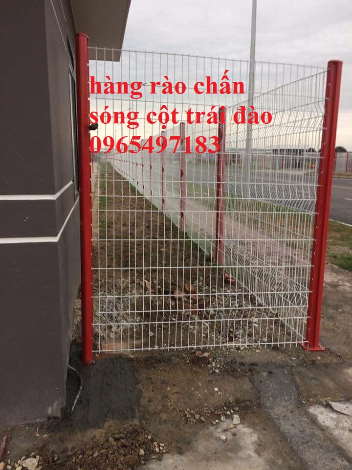 Hàng rào lưới thép cột trái đào, lưới thép hàg rào cột khóa thông minh