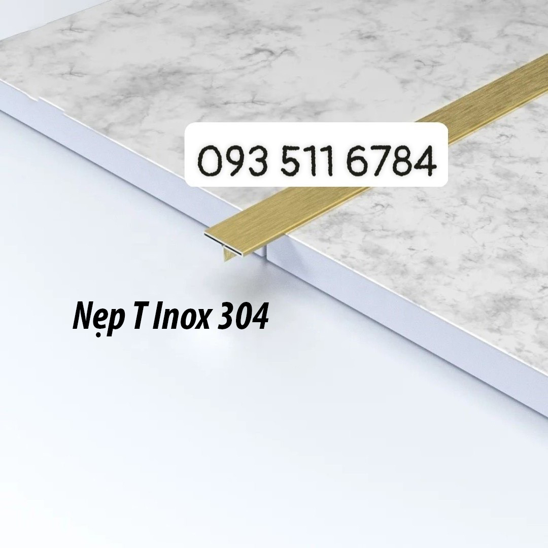 Nẹp Inox T vàng xước Nẹp V Inox xước Nẹp T12 nhôm nối sàn