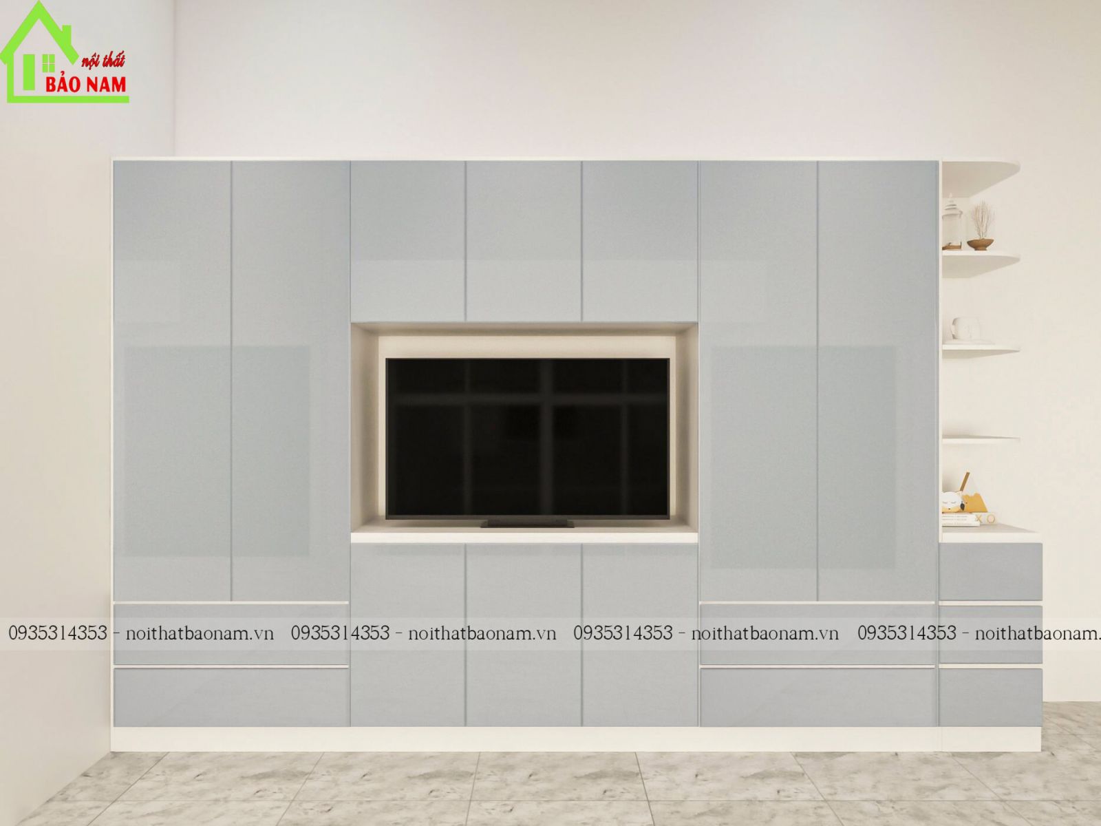 Tủ quần áo cánh acrylic an cường hiện đại, giá rẻ